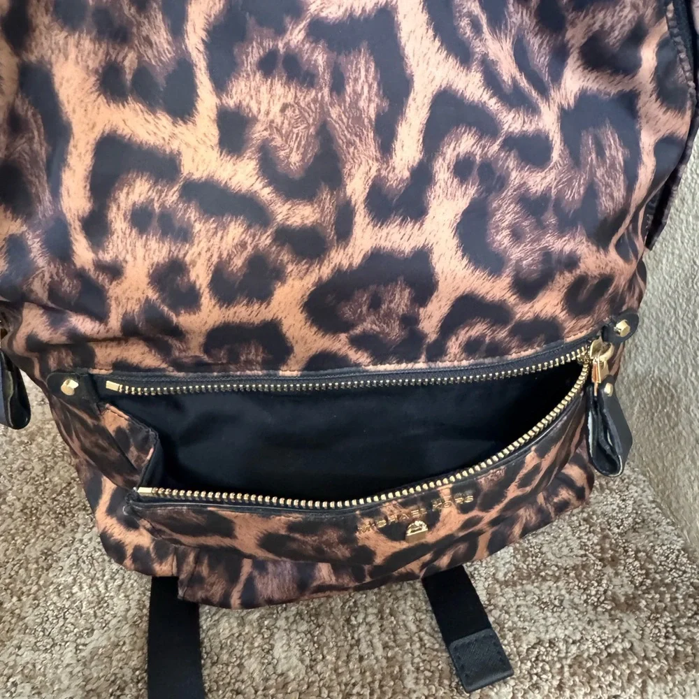 Michael Kors Kelsey Leopard Nylon Travel Set: Large Backpack & Tote Bag - Picture 13 of 16